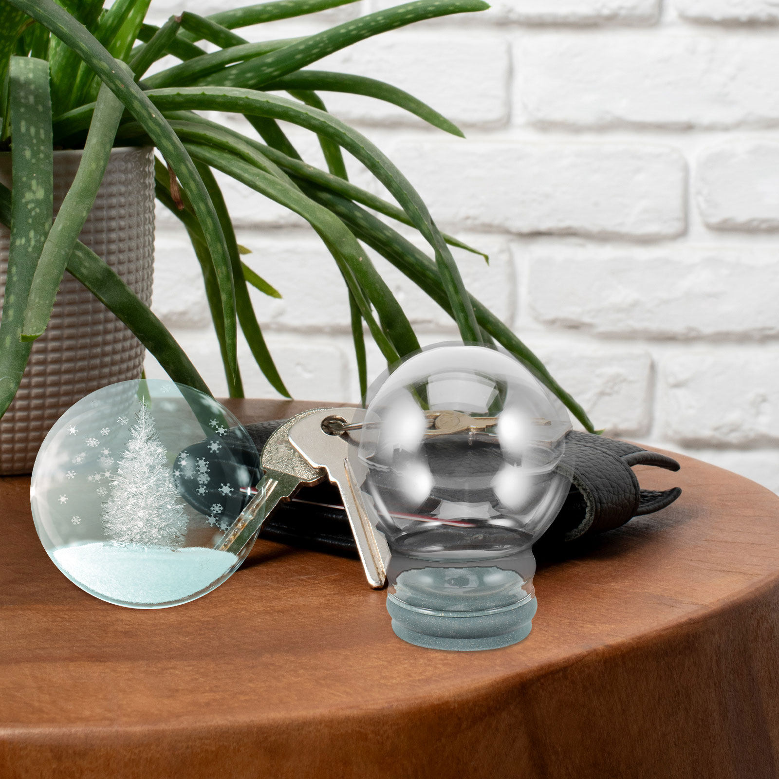 Plastic Dome Clear - 2Pcs Clear Glass Snow Globes Thickened