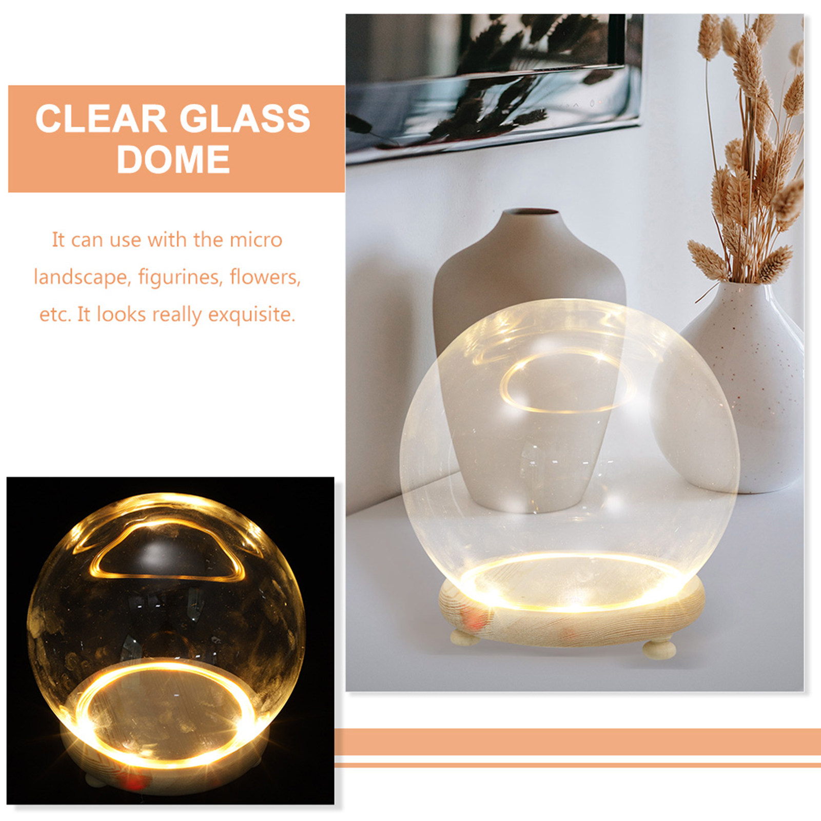 Clear Glass Dome Preserved Flo - Plastic Dome Clear review and price