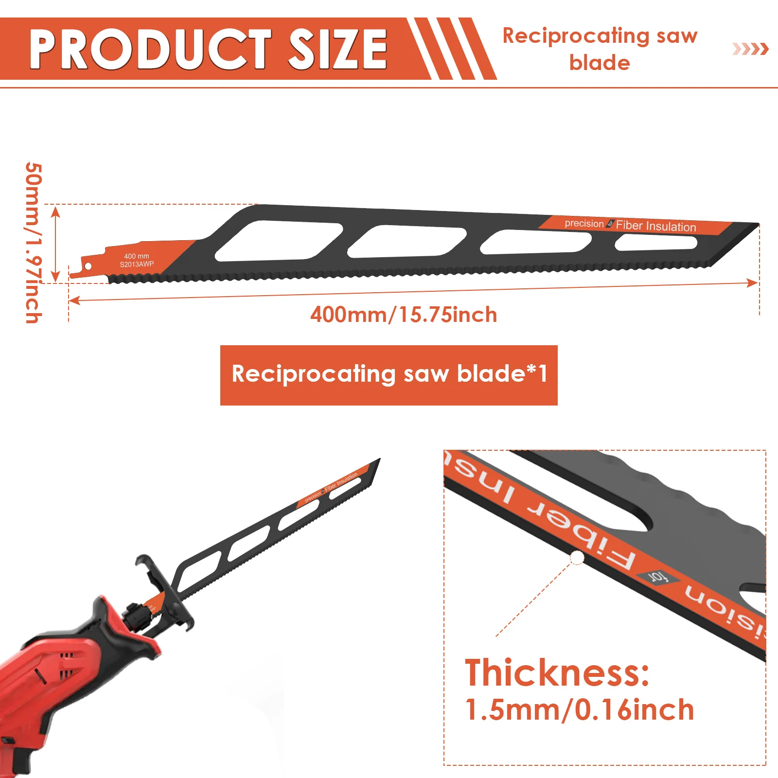 16inch/400mm Reciprocating Saw - Cutting Board Foam review and price